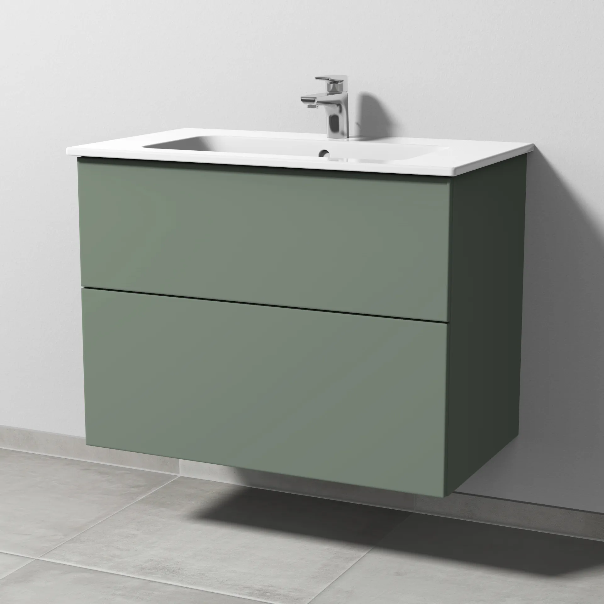 Sanipa Waschtischunterschrank „3way“ 800 × 613 × 467 mm in Soft-Green Sanipa Waschtischunterschrank „3way“ 800 × 613 × 467 mm in Soft-Green
