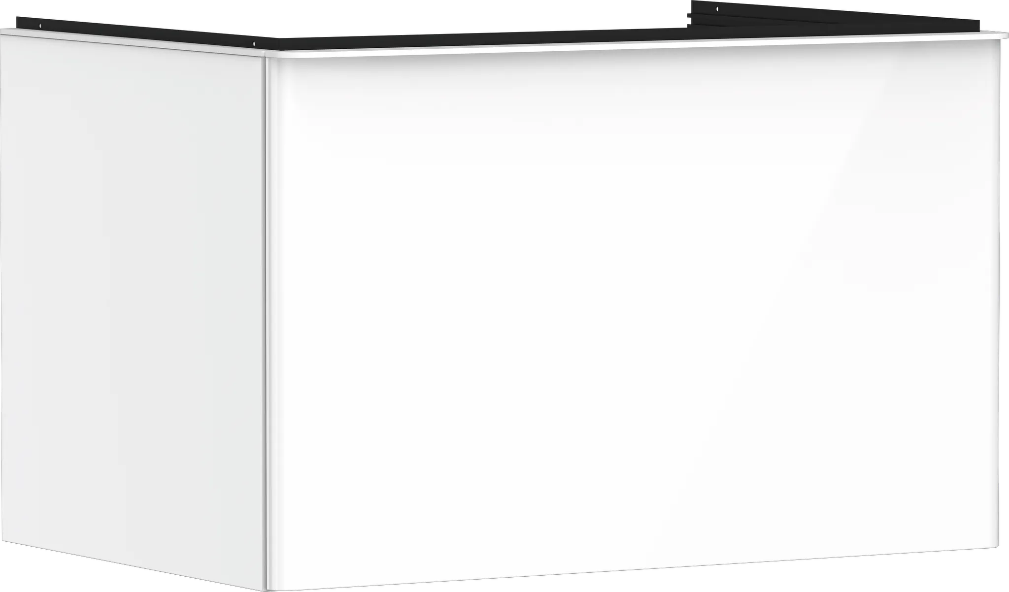 Xelu Q Waschtischunterschrank Weiß Hochglanz 780/550 mit 1 Schubkasten für Konsolen mit Aufsatzwaschtisch geschliffen Chrom Xelu Q Waschtischunterschrank Weiß Hochglanz 780/550 mit 1 Schubkasten für Konsolen mit Aufsatzwaschtisch geschliffen Chrom