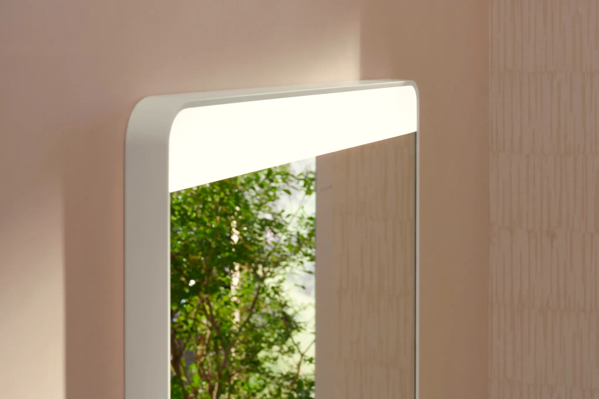 Hansgrohe Spiegel „Xarita Lite Q“ in Mattweiß Hansgrohe Spiegel „Xarita Lite Q“ in Mattweiß