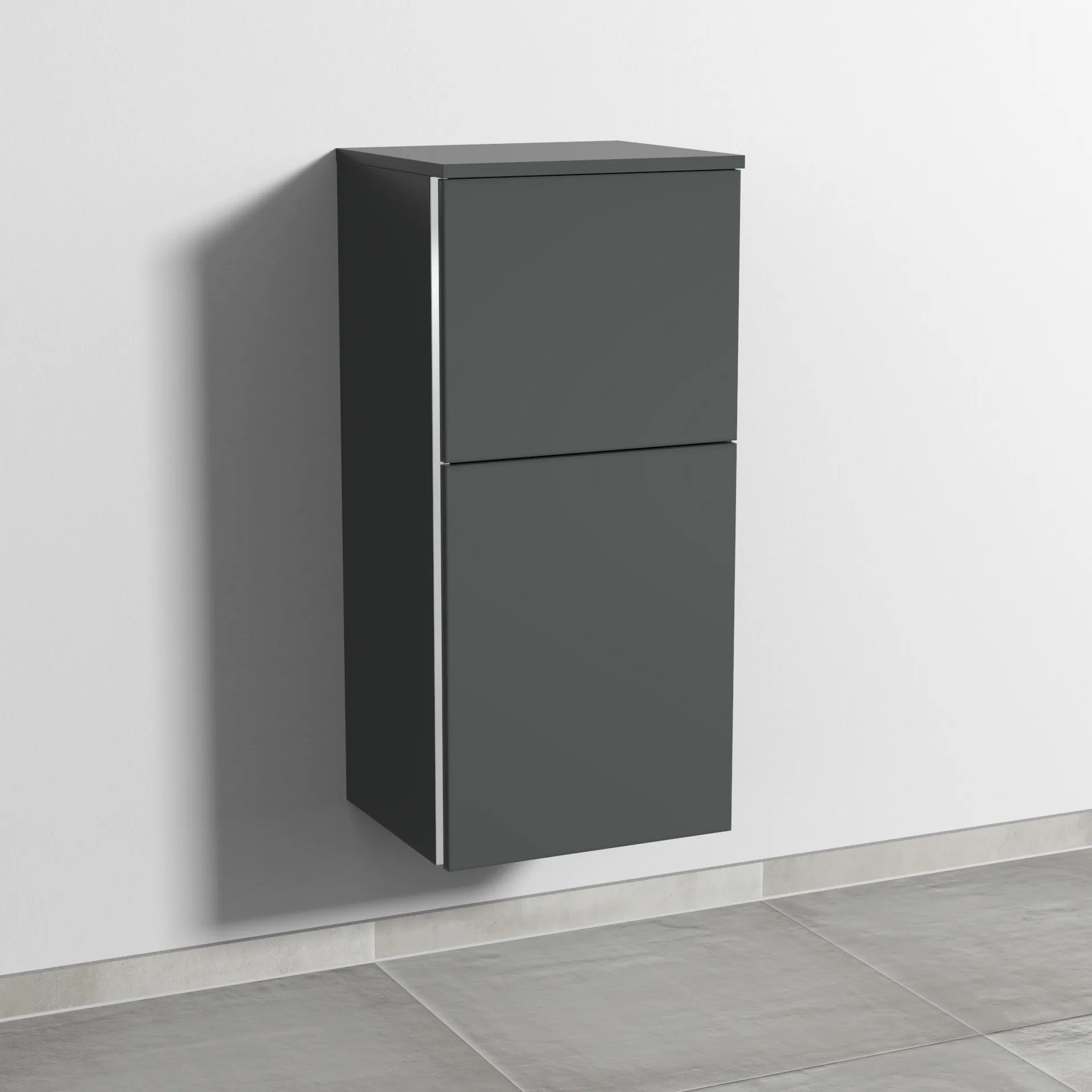 Sanipa Mittelschrank „3way“ 400 × 850 × 345 mm Anschlag rechts, in Anthrazit (matt), Anschlag rechts