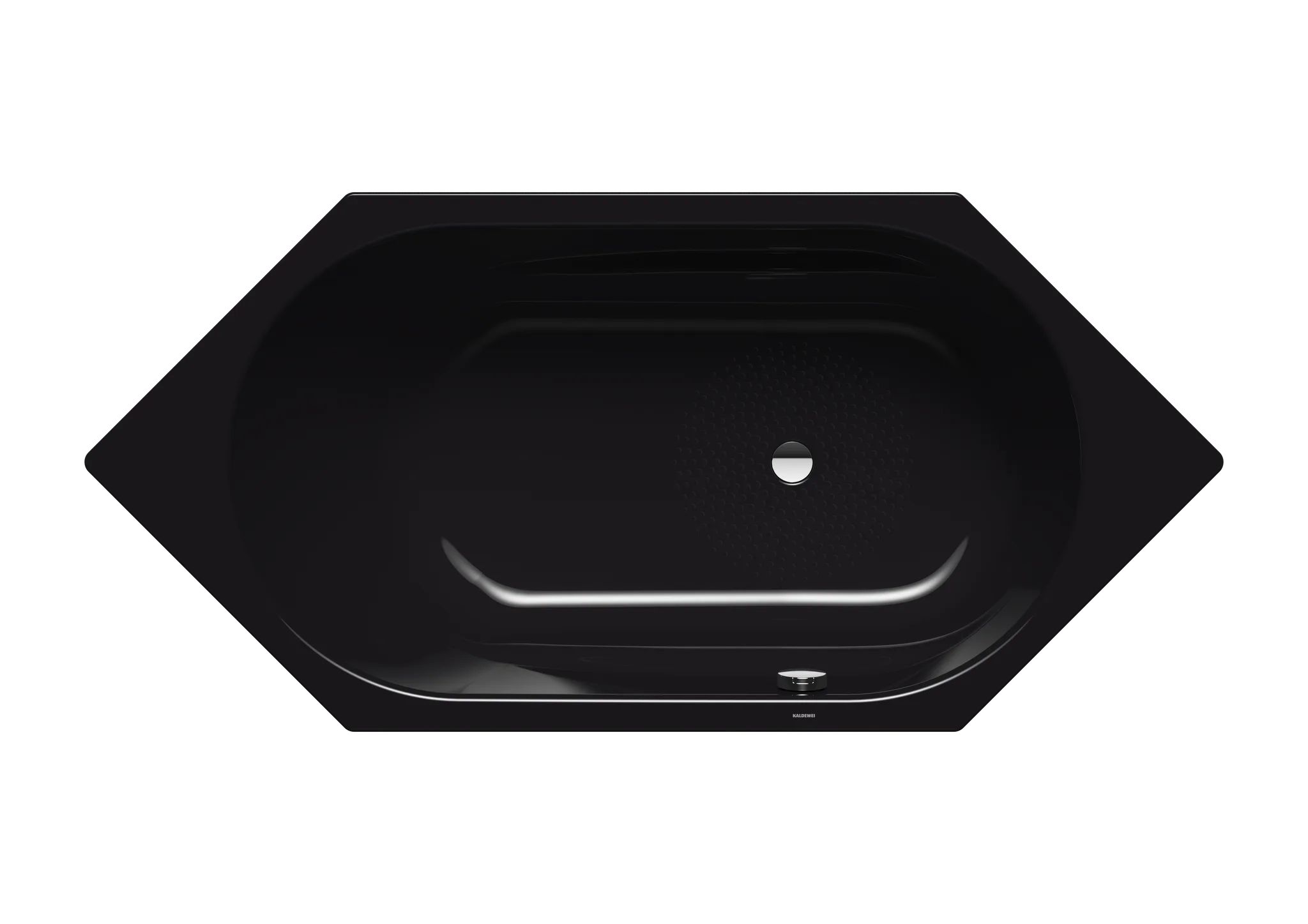 Kaldewei VAIO 6 Badewanne, schwarz, 1900x900 mm, Sechseck, Perl-Effekt, Antislip