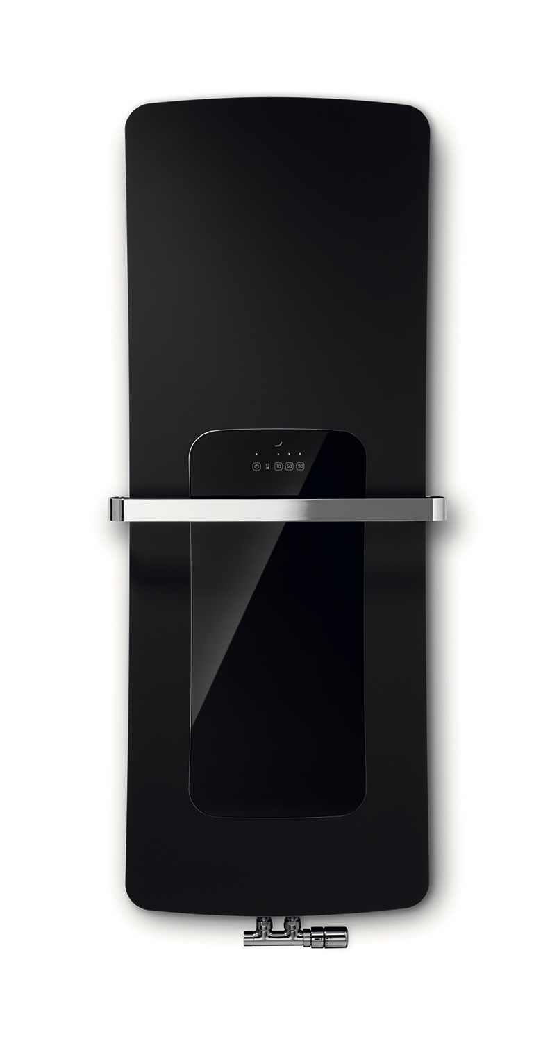 Hybridheizkörper „Folio Hybrid“ 54 × 179,6 cm in schwarz