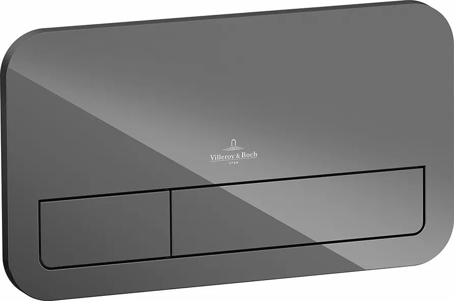 WC-Betätigungsplatte ViConnect Installationssysteme 922400, 179 x 75 x 276 mm, 2-Mengen-Spülung, Glass Glossy Grey