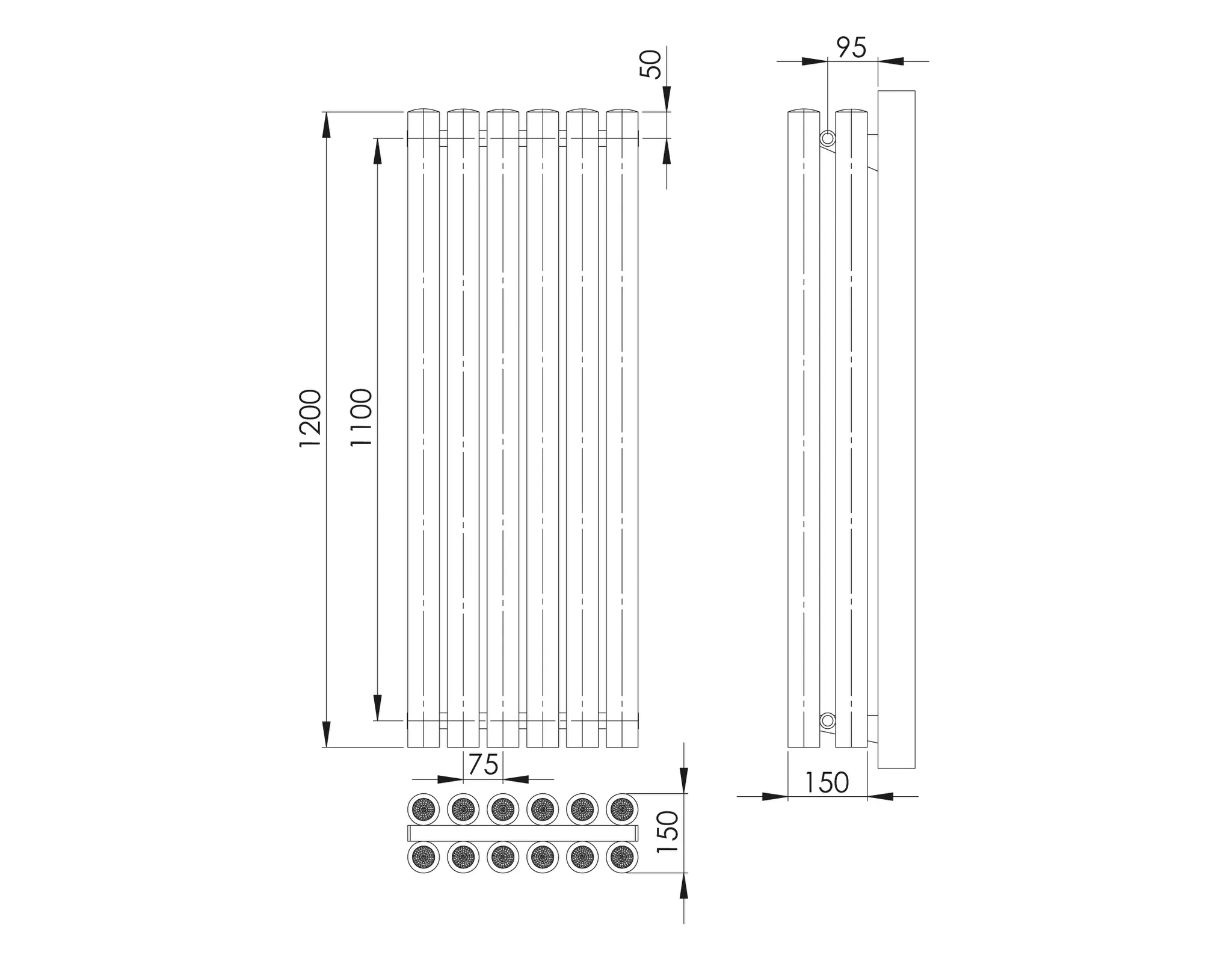 ASW Hygieneheizkörper zweireihig „Climaster“ C2E 28,5 × 120 cm ASW Hygieneheizkörper zweireihig „Climaster“ C2E 28,5 × 120 cm