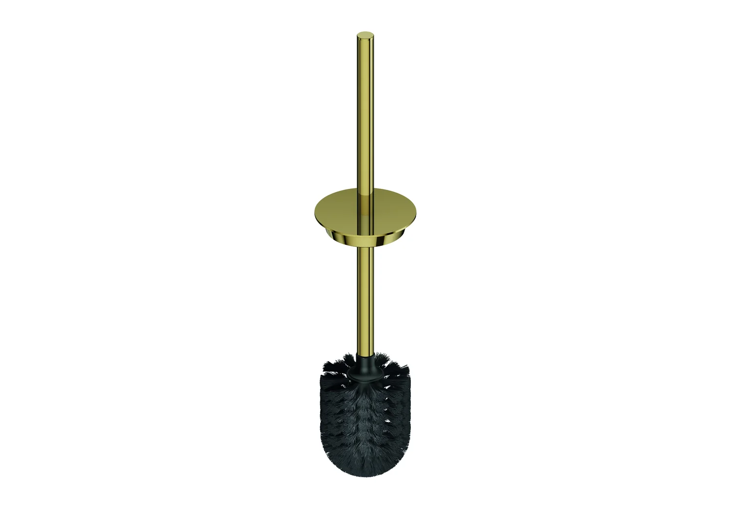 HEWI WC-Bürste mit Deckel, System 900, Edelstahl PVD gold glänzend, auswechselbarer Bürstenkopf, Durchmesser 76 mm