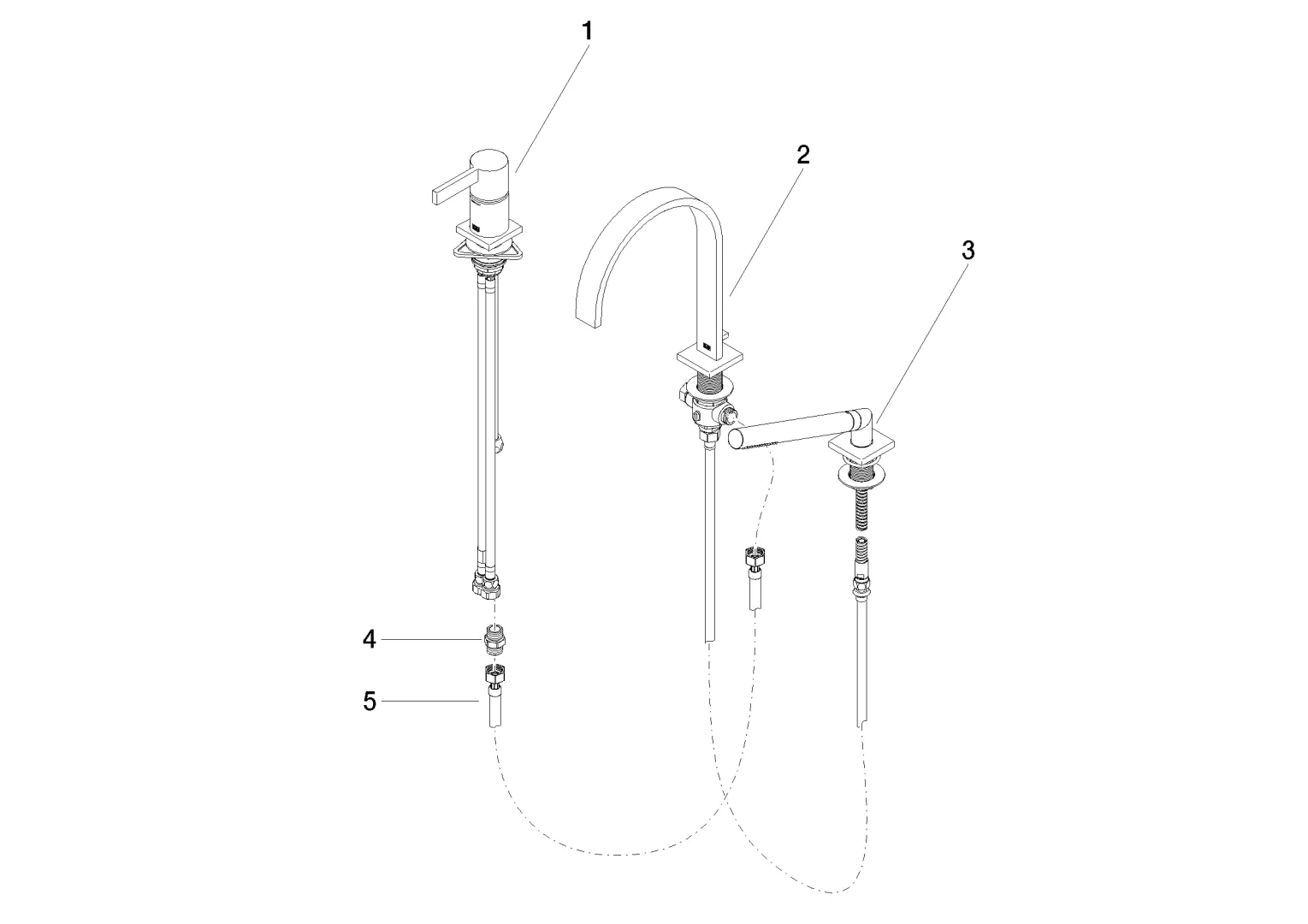 Dornbracht MEM Wannen-Dreiloch-Einhandbatterie Chrom Dornbracht MEM Wannen-Dreiloch-Einhandbatterie Chrom