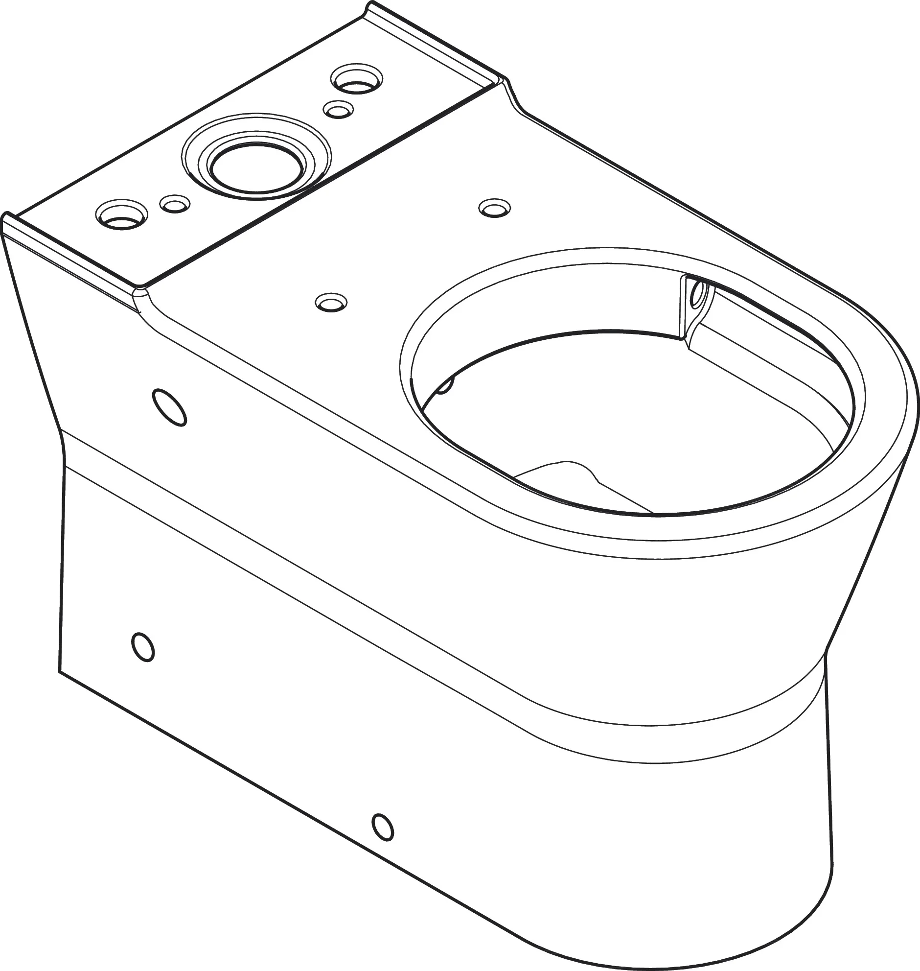 Hansgrohe EluPura Original S Stand-WC, weiß, horizontaler/vertikaler Abgang, AquaChannel Flush, SmartClean, glänzend