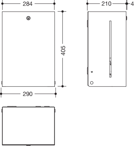 HEWI Papierhandtuchspender „System 900“ 28,4 × 21 × 40,5 cm