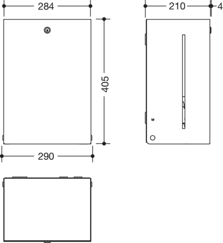 HEWI Papierhalter „System 900“ in Befestigung verdeckt HEWI Papierhalter „System 900“ in Befestigung verdeckt