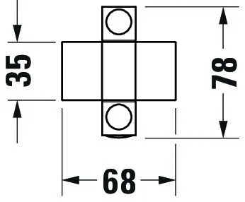 Duravit Handtuchhalter zweiarmig „Karree“, Befestigung sichtbar, 2-armig 45 × 45 × 7,5 × 6,8 cm Duravit Handtuchhalter zweiarmig „Karree“, Befestigung sichtbar, 2-armig 45 × 45 × 7,5 × 6,8 cm