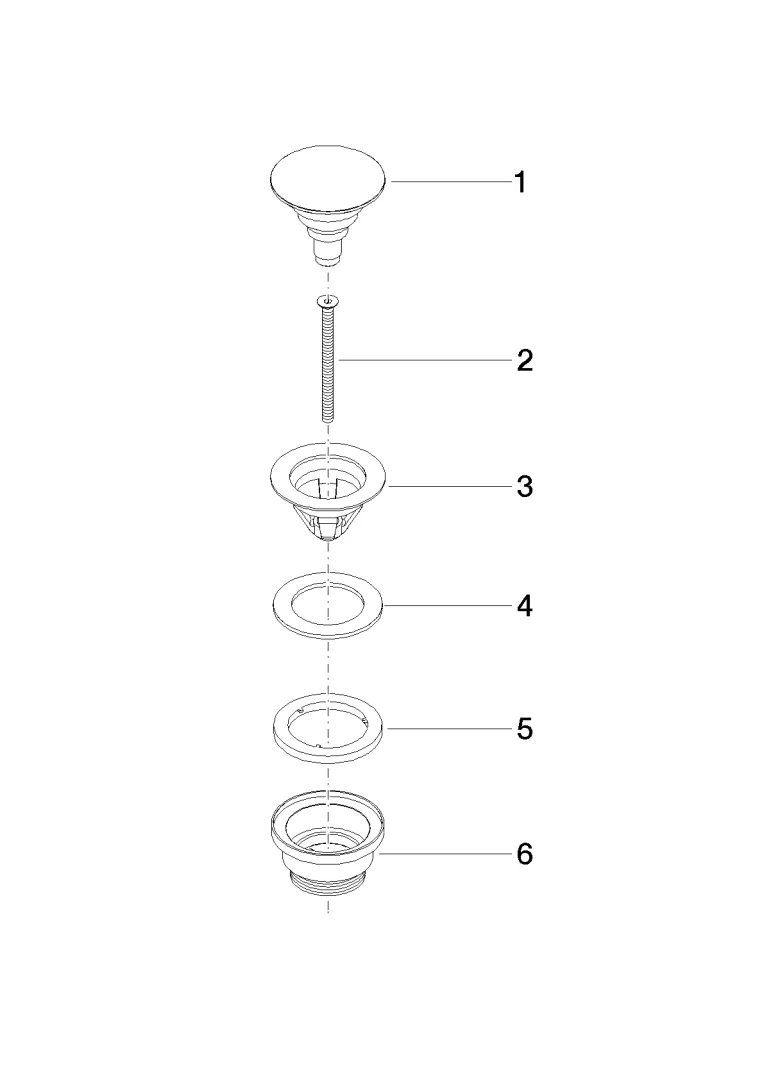 DO Ablaufgarnitur mit Druckverschluss Serienneutral 10125970 1 1/4" chrom