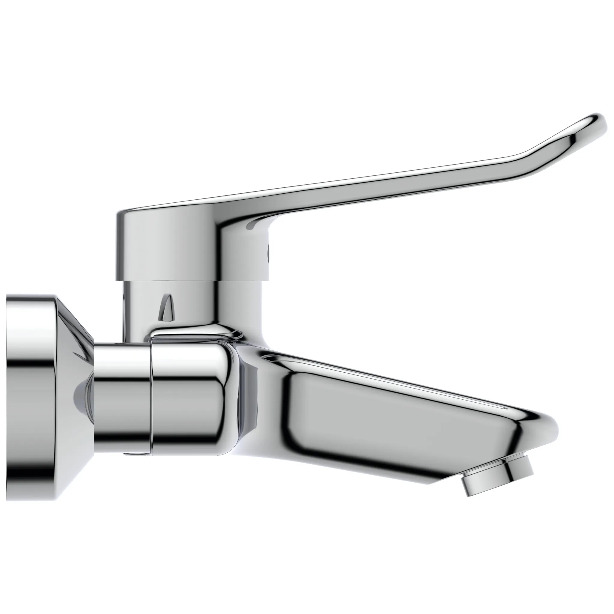 Wand-Waschtischarmatur Ceraplus 5l/min. mit Bügelgriff Ausladung 104mm Chrom Wand-Waschtischarmatur Ceraplus 5l/min. mit Bügelgriff Ausladung 104mm Chrom