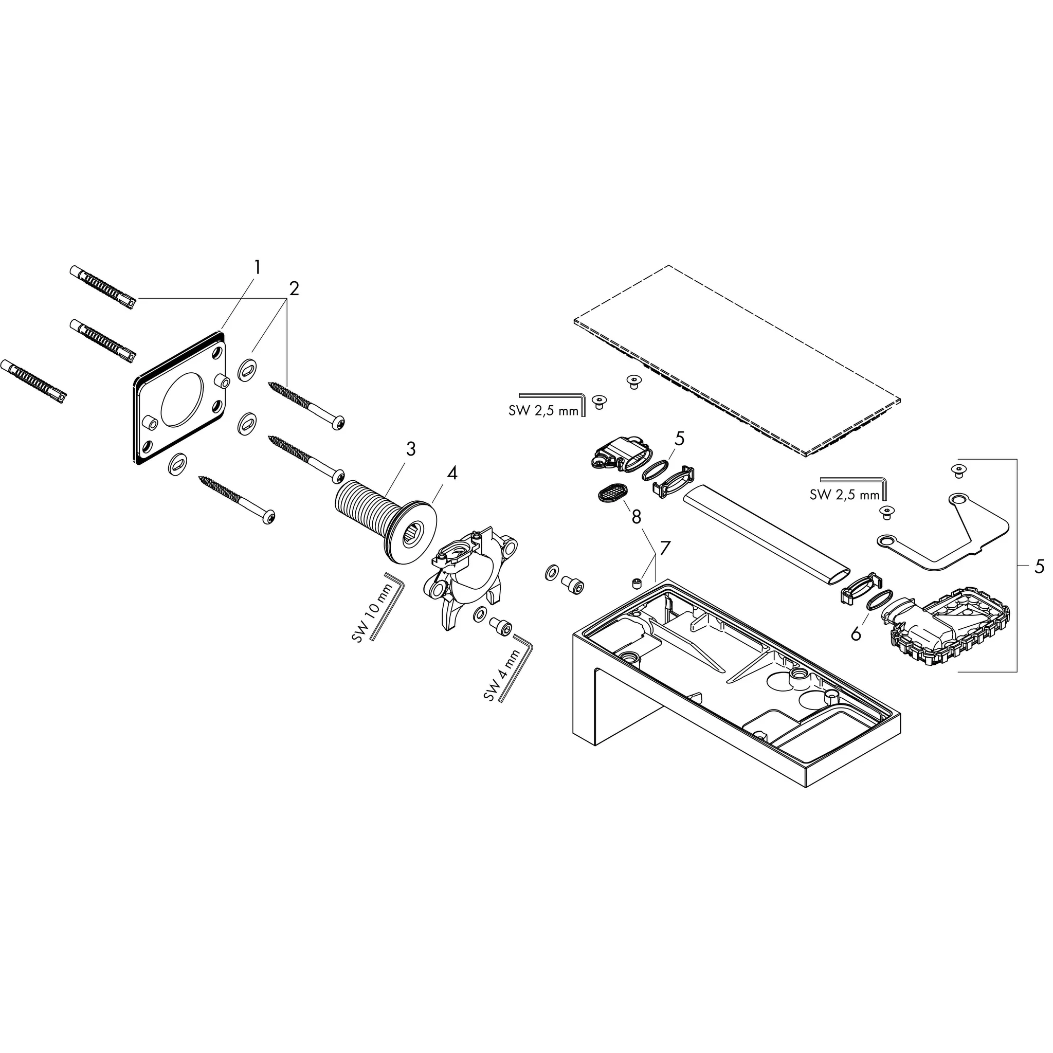 Hansgrohe AXOR MyEdition Mischer, Wanneneinlauf ohne Platte chrom Hansgrohe AXOR MyEdition Mischer, Wanneneinlauf ohne Platte chrom