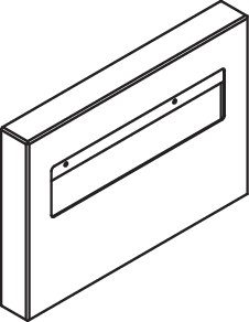 Toilettensitzauflagenspender, Edelstahl, pulverbeschichtet, Breite 400 mm, Höhe 280 mm, Tiefe 48 mm, Wandmontage, in Farbe DC (Schwarz tiefmatt)