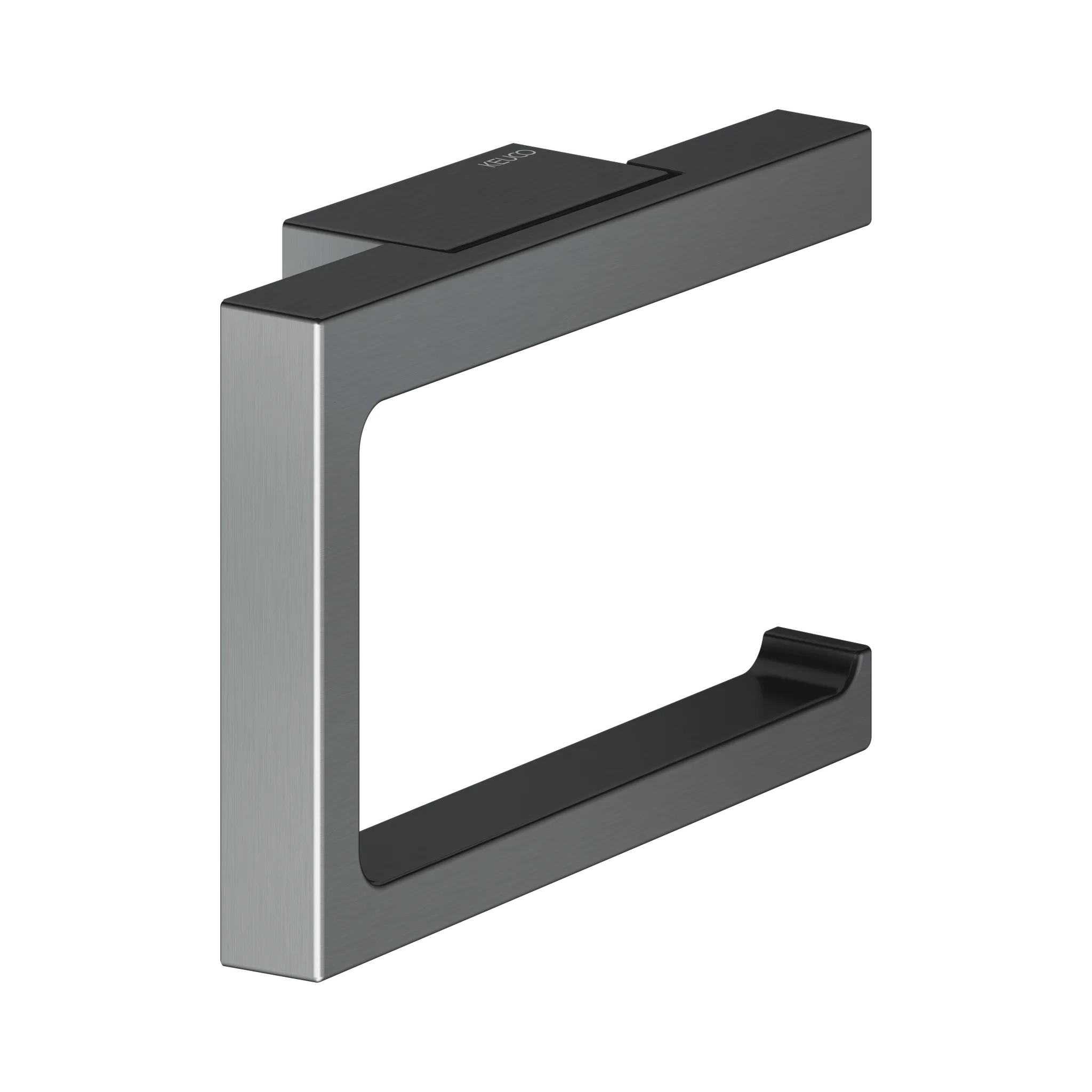 Edition 11 11162130000 Toilettenpapierhalter offene Form Schwarzchrom gebürstet Edition 11 11162130000 Toilettenpapierhalter offene Form Schwarzchrom gebürstet