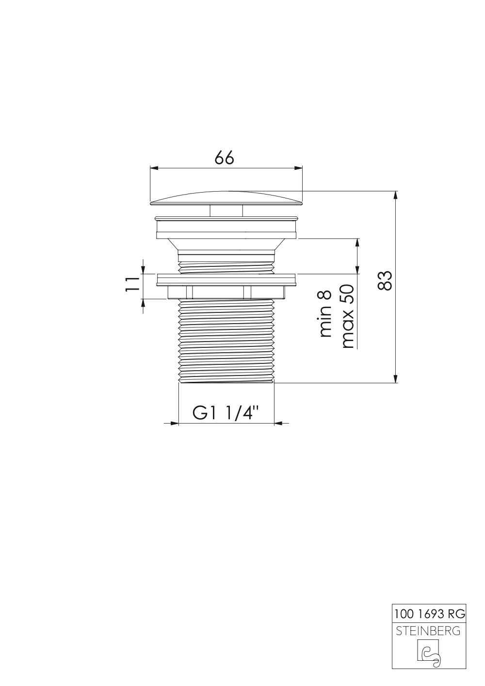Serie 100 Schaftventil 1 ¼″ Serie 100 Schaftventil 1 ¼″
