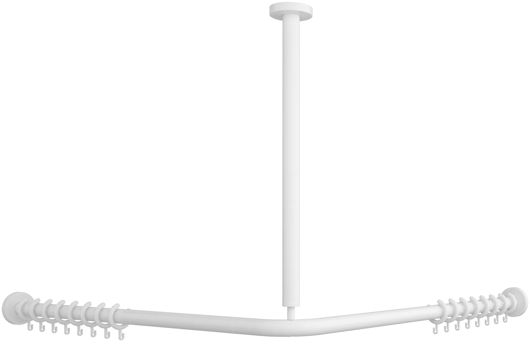 Villeroy & Boch Duschvorhangstange „ViCare Funktion“ 90 × 90 cm in weiß Villeroy & Boch Duschvorhangstange „ViCare Funktion“ 90 × 90 cm in weiß
