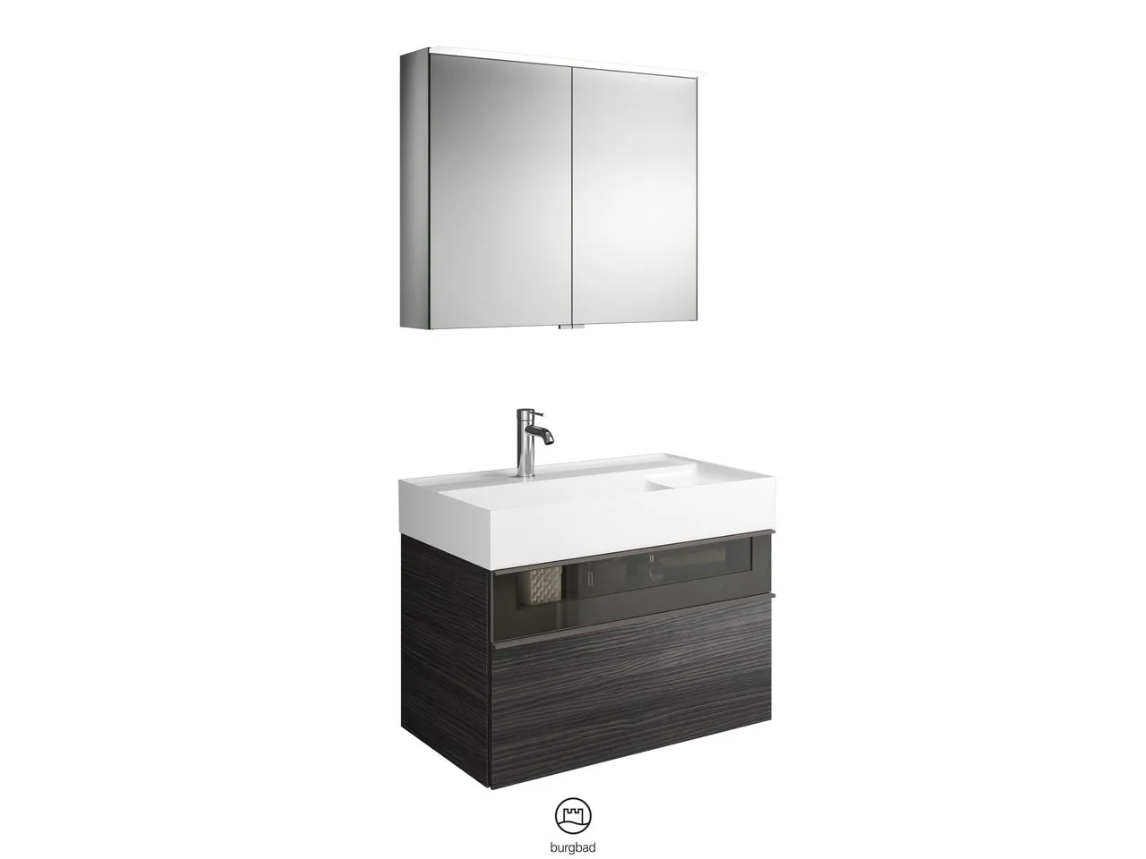 burgbad Badmöbelset „Yumo“ in Eiche Dekor Flanelle burgbad Badmöbelset „Yumo“ in Eiche Dekor Flanelle