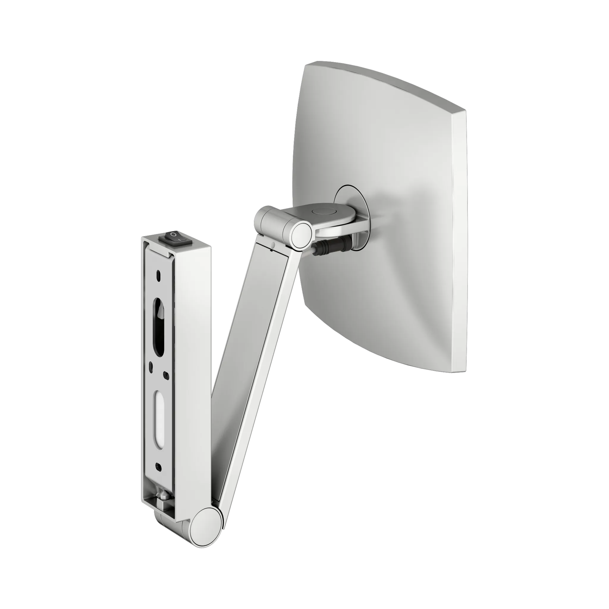 KEUCO Kosmetikspiegel iLook_move beleuchtet Wandmodell, eckig/beleuchtet mit Wippschalter Edelstahl-finish