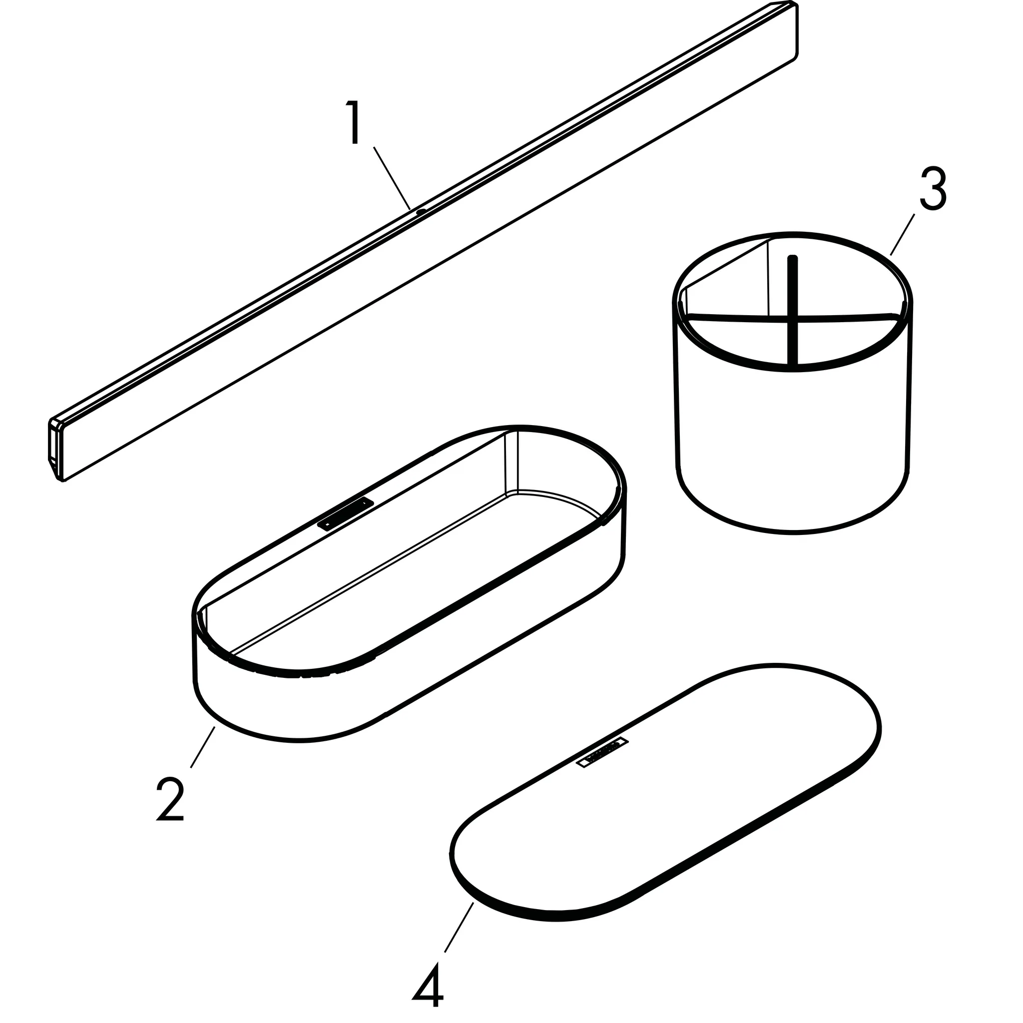Hansgrohe WallStoris Badezimmerset, Mattschwarz