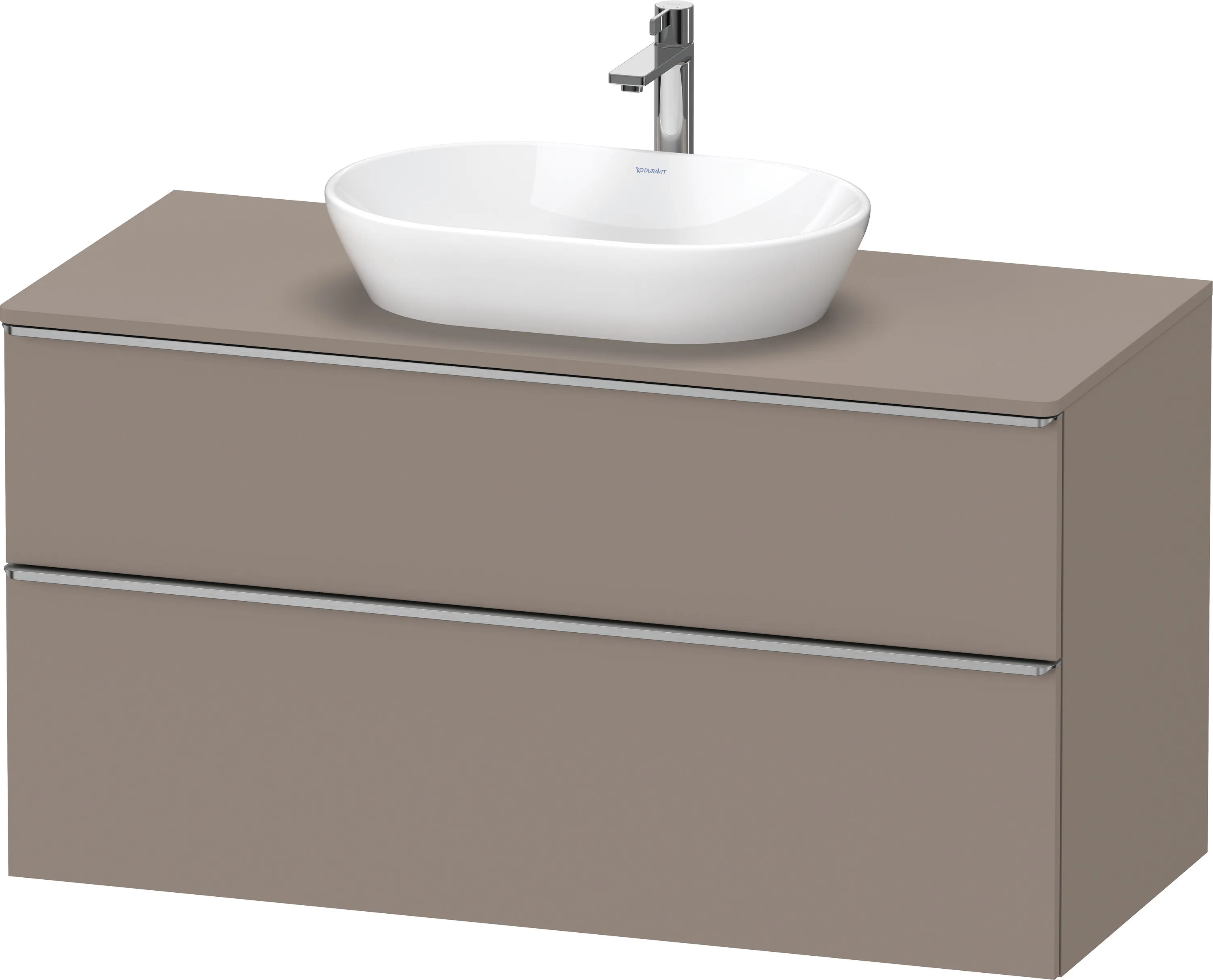 Duravit Waschtischunterschrank wandhängend „D-Neo“ 120 × 66,4 × 55 cm Basalt Matt