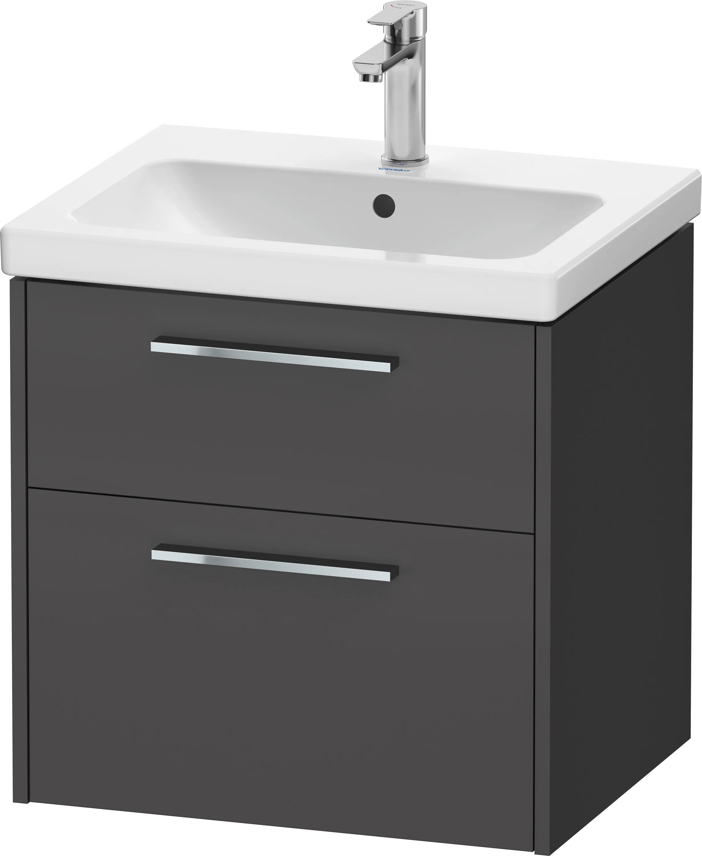 Duravit Waschtischunterschrank Wandhängend „D-Code“ 58,4 × 55,5 × 46 cm in Graphit Matt Duravit Waschtischunterschrank Wandhängend „D-Code“ 58,4 × 55,5 × 46 cm in Graphit Matt