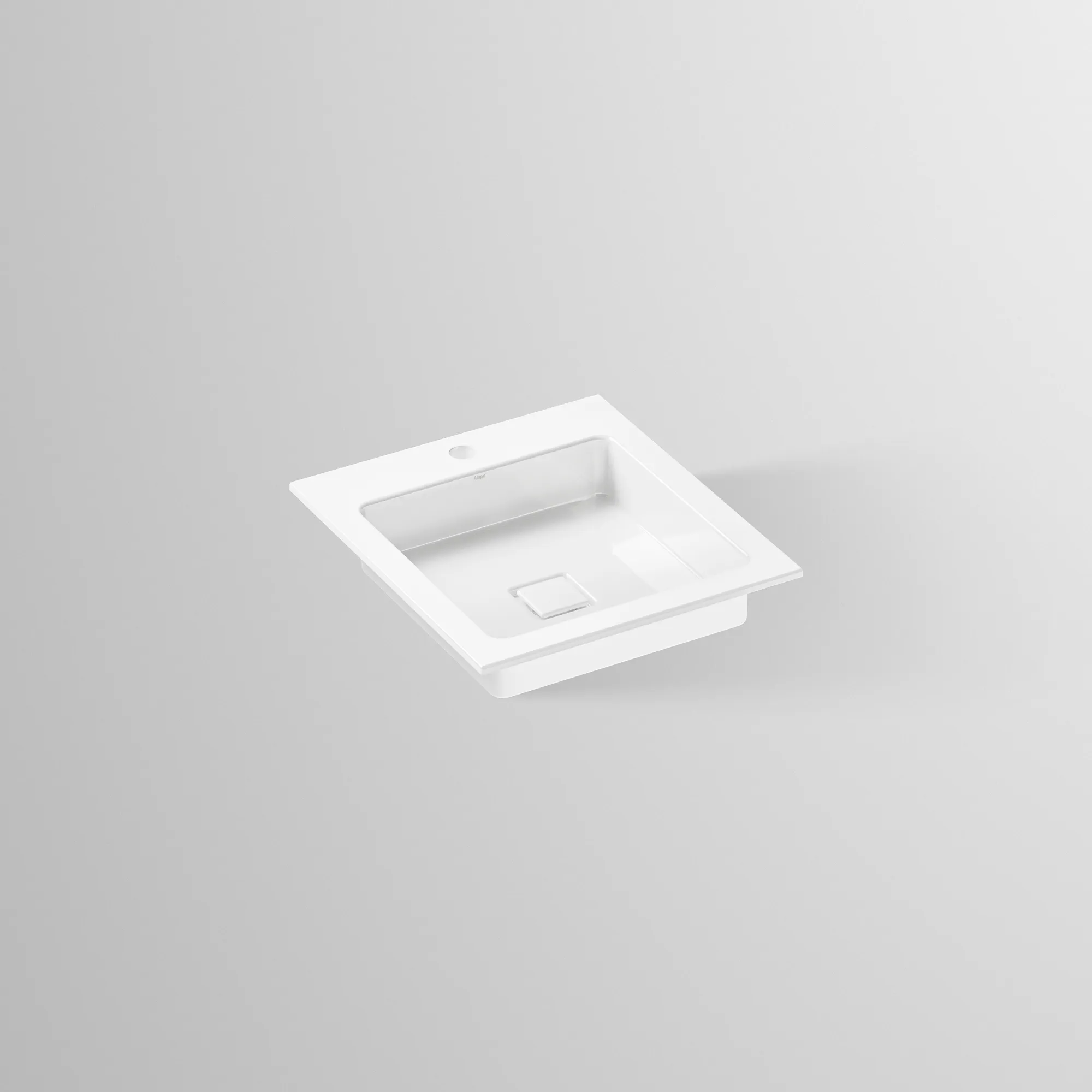 Waschbecken „Q-Serie“ 450 × 79 mm, mittig, Hahnlochposition mittig mit ProShield Waschbecken „Q-Serie“ 450 × 79 mm, mittig, Hahnlochposition mittig mit ProShield