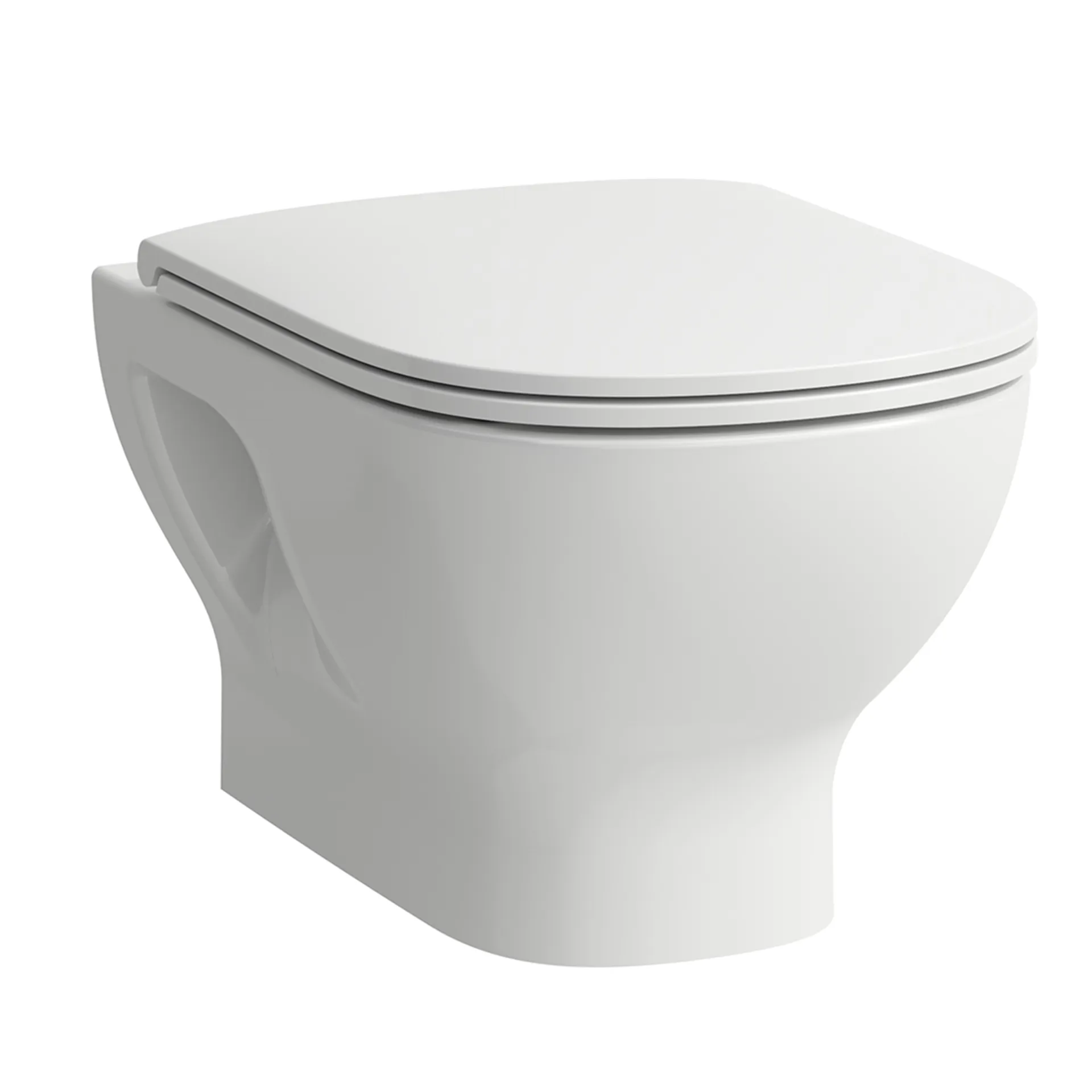 Tiefspül-WC wandhängend+Sitz LUA Pack 520x360x345 spülrandlos offene Befestigung weiß