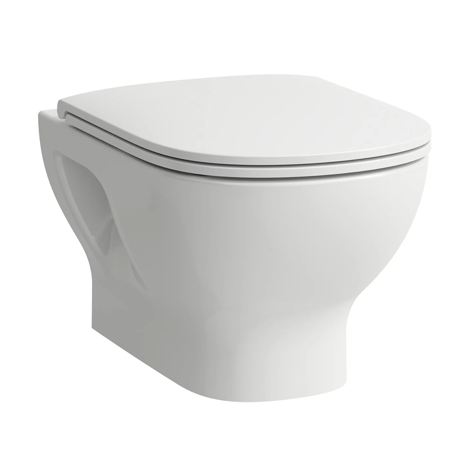 Tiefspül-WC wandhängend+Sitz LUA Pack 520x360x345 spülrandlos offene Befestigung weiß Tiefspül-WC wandhängend+Sitz LUA Pack 520x360x345 spülrandlos offene Befestigung weiß