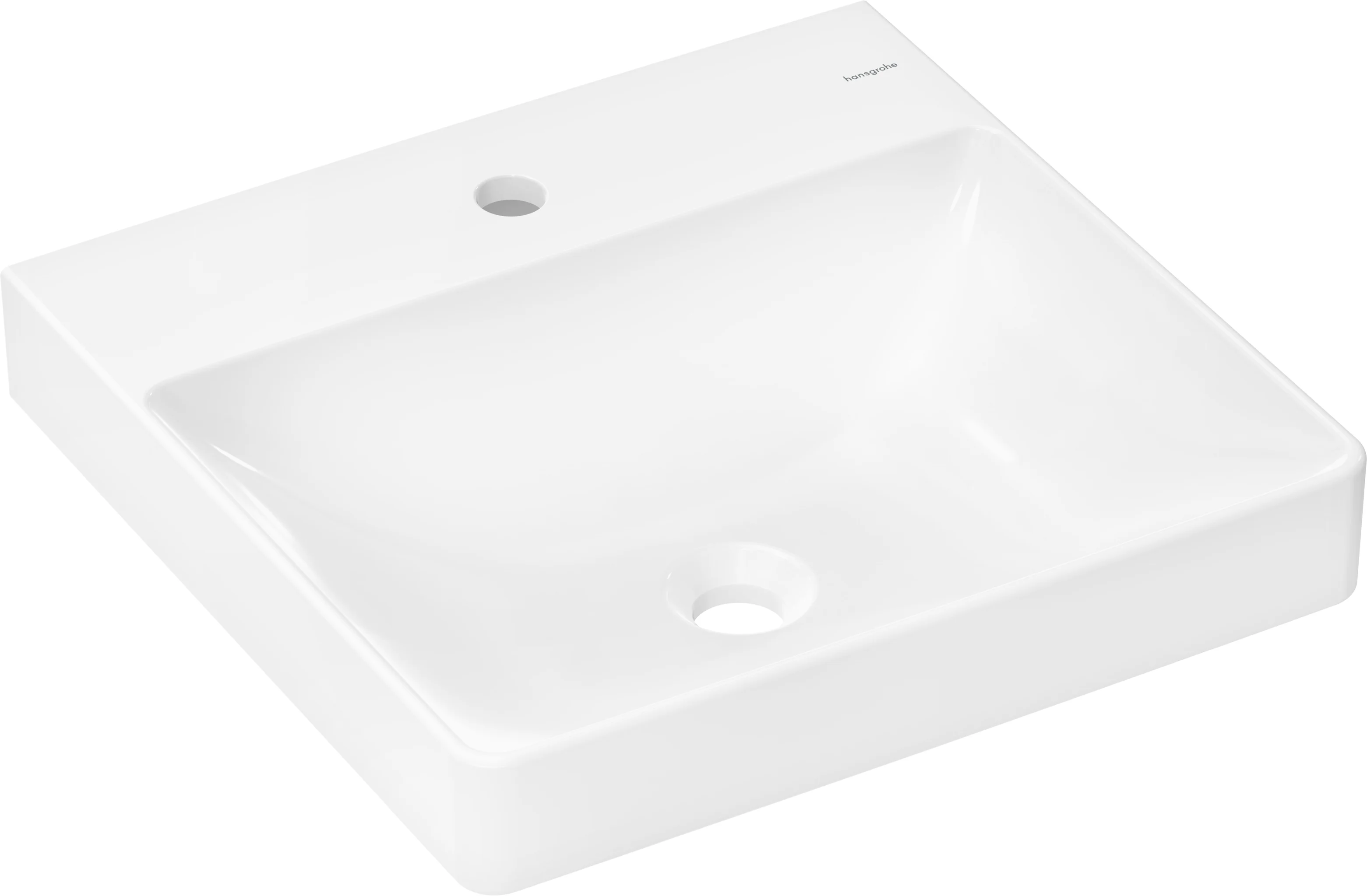 Hansgrohe Xelu Q Handwaschbecken 500x480 mm, weiß, glänzend, wandhängend, ohne Überlauf, mit Hahnloch