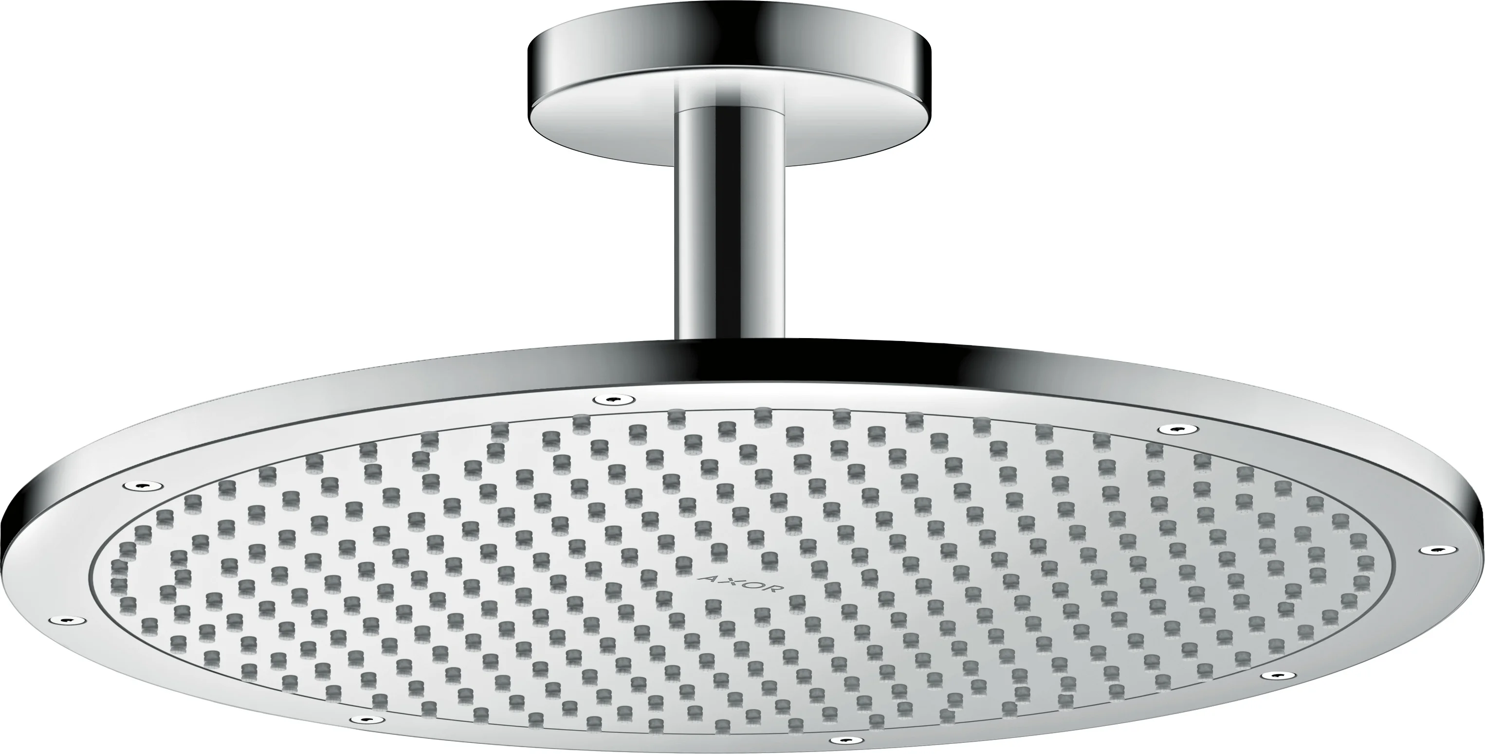 Hansgrohe AXOR ShowerSolutions Kopfbrause 350 1jet Chrom, Deckenmontage, PowderRain Strahlart, 24,6 l/min Durchfluss Hansgrohe AXOR ShowerSolutions Kopfbrause 350 1jet Chrom, Deckenmontage, PowderRain Strahlart, 24,6 l/min Durchfluss