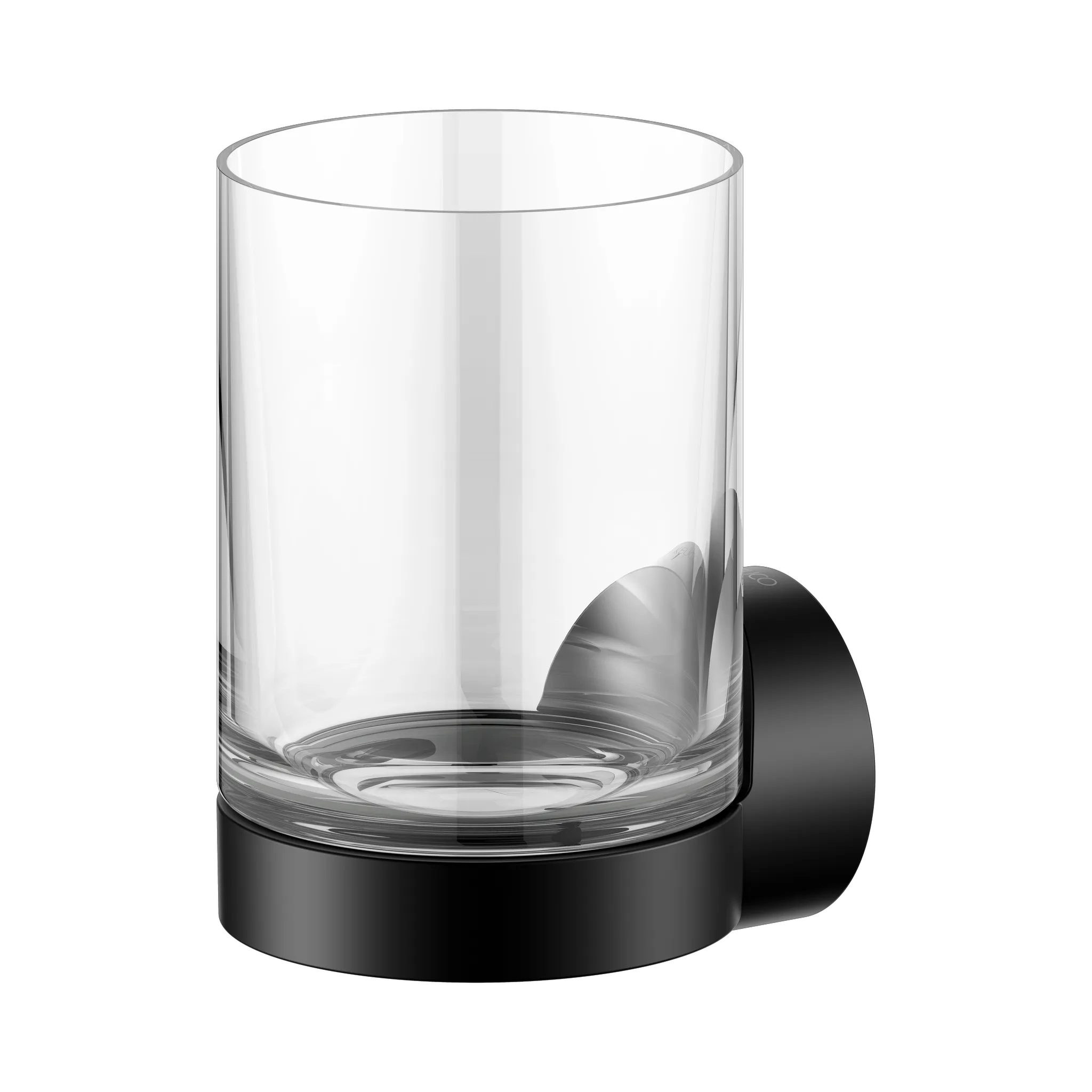 Collection REVA Glashalter mit Echtkristall-Glas schwarz matt Collection REVA Glashalter mit Echtkristall-Glas schwarz matt