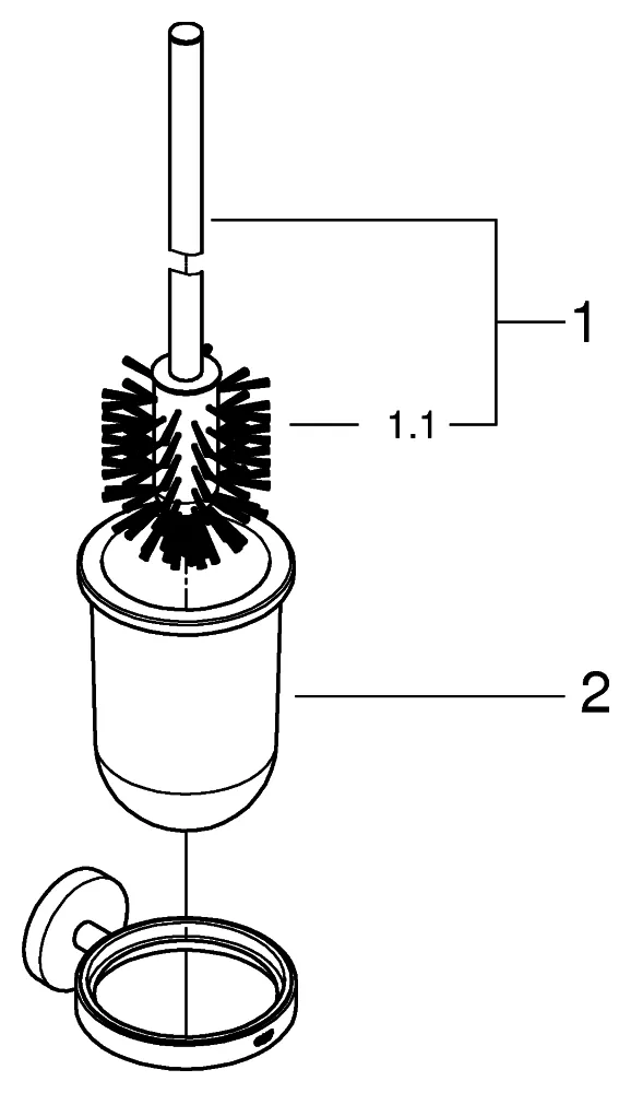 Grohe Toilettenbürstengarnitur „Essentials“, Befestigung verdeckt Grohe Toilettenbürstengarnitur „Essentials“, Befestigung verdeckt