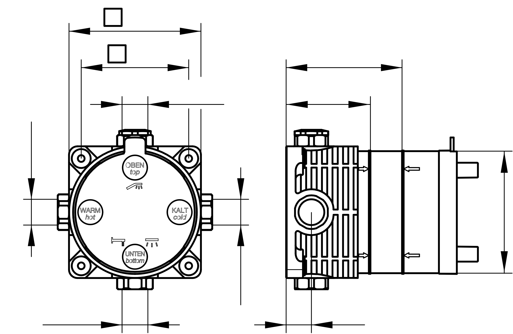 Armaturenzubehör 59970000070 Flexx Boxx Einheitskörper DN20