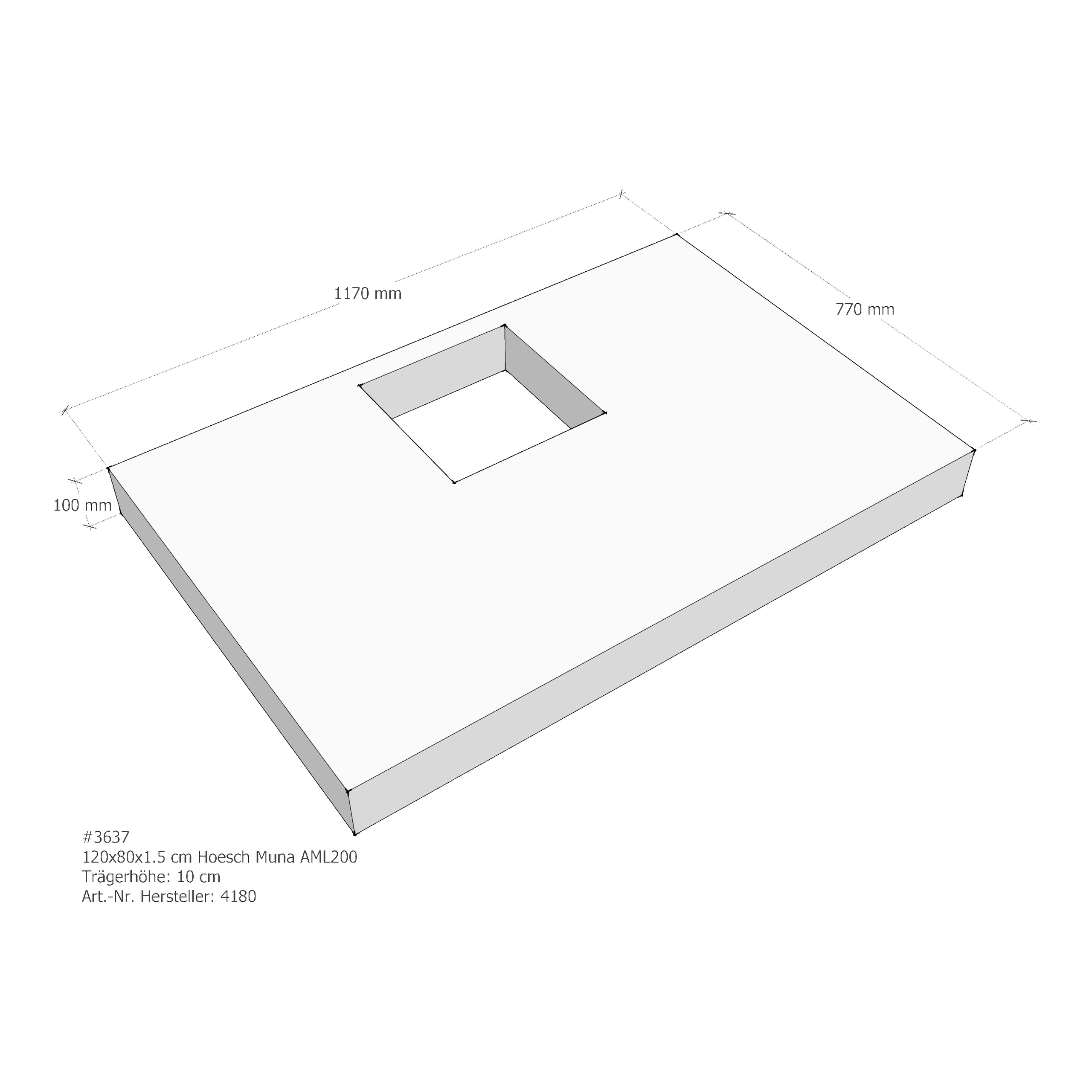 Duschwannenträger für Hoesch Muna 120 × 80 × 1,5 cm Breite: 80 cm / Länge: 120 cm Duschwannenträger für Hoesch Muna 120 × 80 × 1,5 cm Breite: 80 cm / Länge: 120 cm
