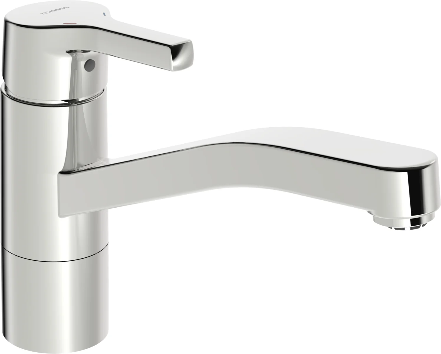 HansaPALENO Einhebelmischer Küchenarmatur, Niederdruck, Chrom, Ausladung 215 mm