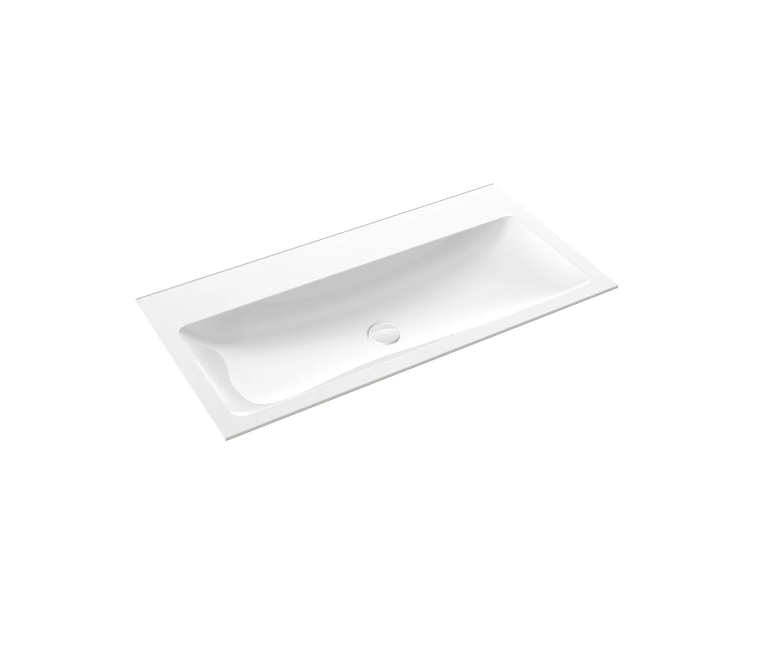 Waschbecken evo, 3x Bohrung, 1011 mm, weiss Waschbecken evo, 3x Bohrung, 1011 mm, weiss