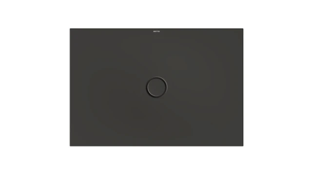 Bette rechteck Duschwanne „BetteFloor“ 1100 × 750 mm mit BetteAntirutsch Pro, ohne Oberflächenveredelung, mit Minimum-Wannenträger, in Anthracite