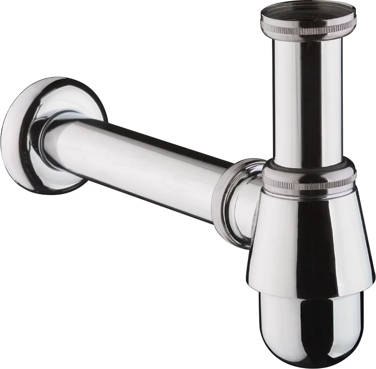 Hansgrohe Tassensiphon Standardmodell für Bidet, Chrom, Verstellweg 35–95 mm, Stauwasserhöhe 30 mm, Anschluss G 1 1/4 Hansgrohe Tassensiphon Standardmodell für Bidet, Chrom, Verstellweg 35–95 mm, Stauwasserhöhe 30 mm, Anschluss G 1 1/4