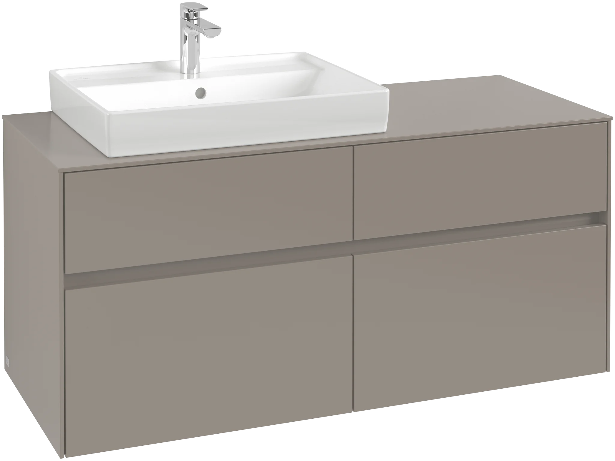 Villeroy & Boch Collaro Waschbeckenunterschrank C082B0, 1200 x 548 x 500 mm, links, mit LED-Beleuchtung Villeroy & Boch Collaro Waschbeckenunterschrank C082B0, 1200 x 548 x 500 mm, links, mit LED-Beleuchtung