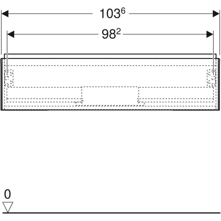 Geberit Waschtischunterschrank „ONE“ greige / lackiert matt Geberit Waschtischunterschrank „ONE“ greige / lackiert matt