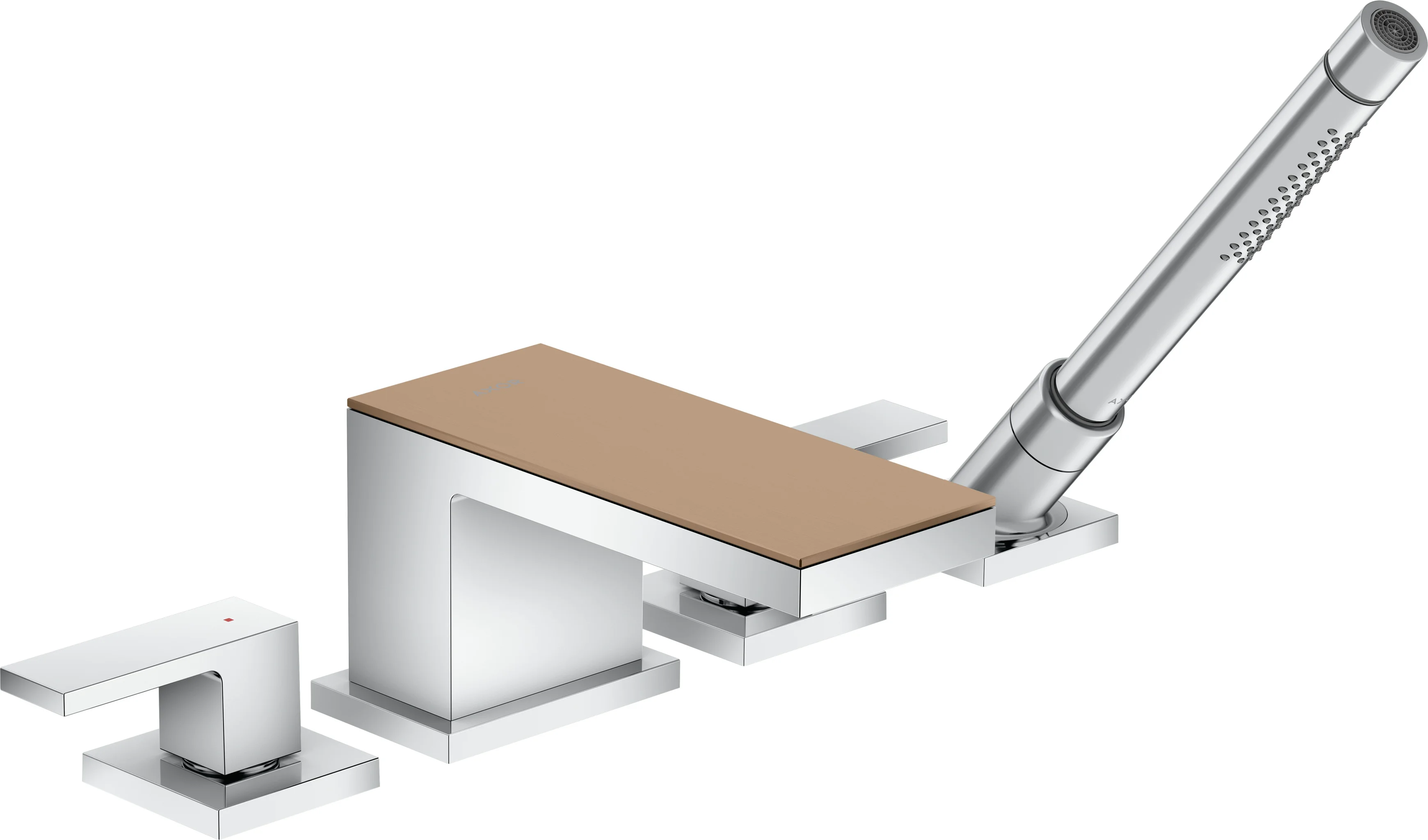 Hansgrohe AXOR MyEdition 4-Loch Wannenrandarmatur Chrom, Ausladung 151 mm, max. Durchfluss 22 l/min, Wannenrandmontage Hansgrohe AXOR MyEdition 4-Loch Wannenrandarmatur Chrom, Ausladung 151 mm, max. Durchfluss 22 l/min, Wannenrandmontage