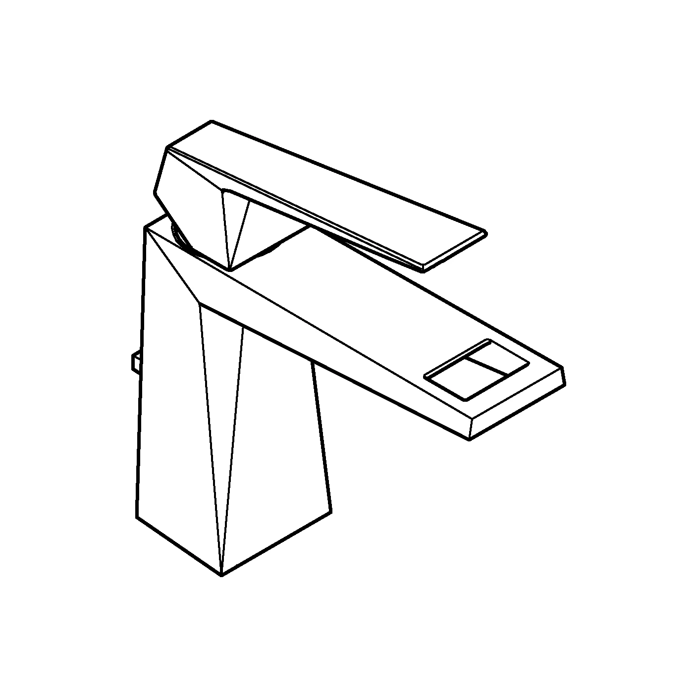 Einhand-Waschtischbatterie Allure Brilliant 24341, M-Size, Einlochmontage, Zugstangen-Ablaufgarnitur 1 1/4'', chrom