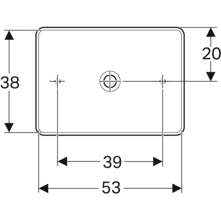 Aufsatzwaschtisch „Variform“, rechteckig 55 × 40 cm in weiß alpin Aufsatzwaschtisch „Variform“, rechteckig 55 × 40 cm in weiß alpin