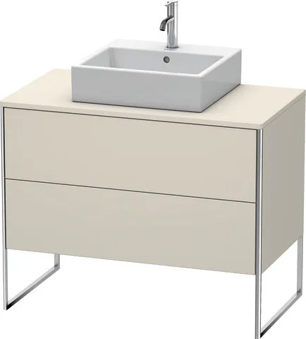 Duravit Waschtischunterschrank bodenstehend „XSquare“ 100 × 77,8 × 54,8 cm Taupe Matt