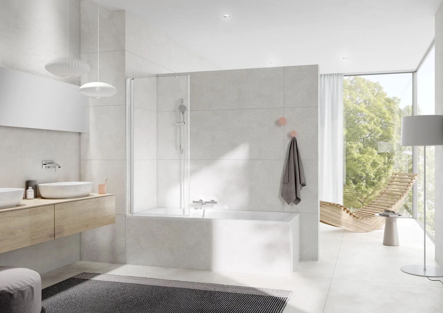 Kermi Duschtür Pendelflügel links „PEGA“ Glas Klar, Profile Silber Hochglanz, BV: 740 - 765 mm H: 1500 mm Kermi Duschtür Pendelflügel links „PEGA“ Glas Klar, Profile Silber Hochglanz, BV: 740 - 765 mm H: 1500 mm