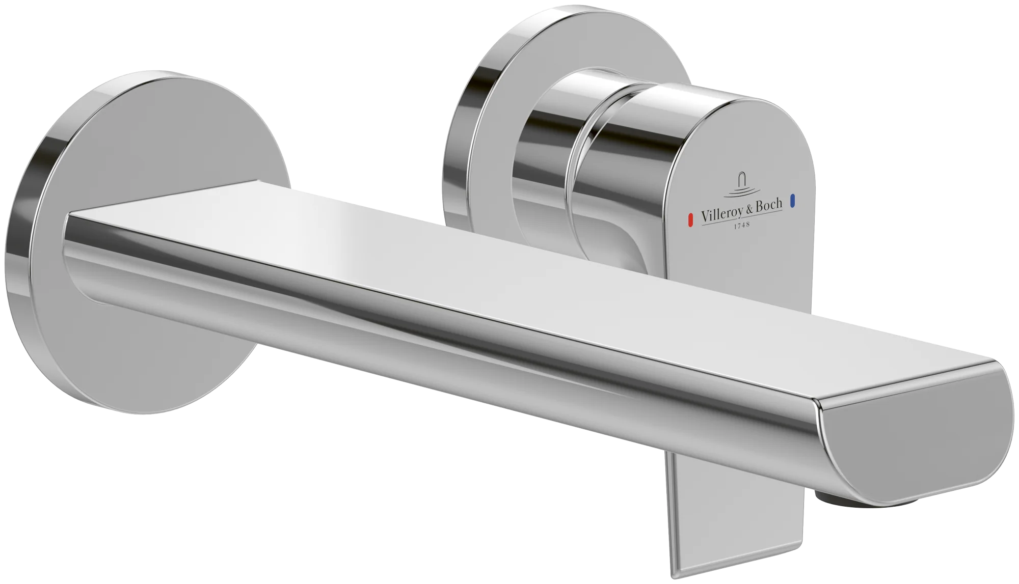 Villeroy & Boch Einhebel-Waschtischarmatur Liberty, rund, verchromt, 107 mm Höhe, 110 x 218 mm Maße, Comfortstrahl mit AirPlus und AquaSmart Technologie