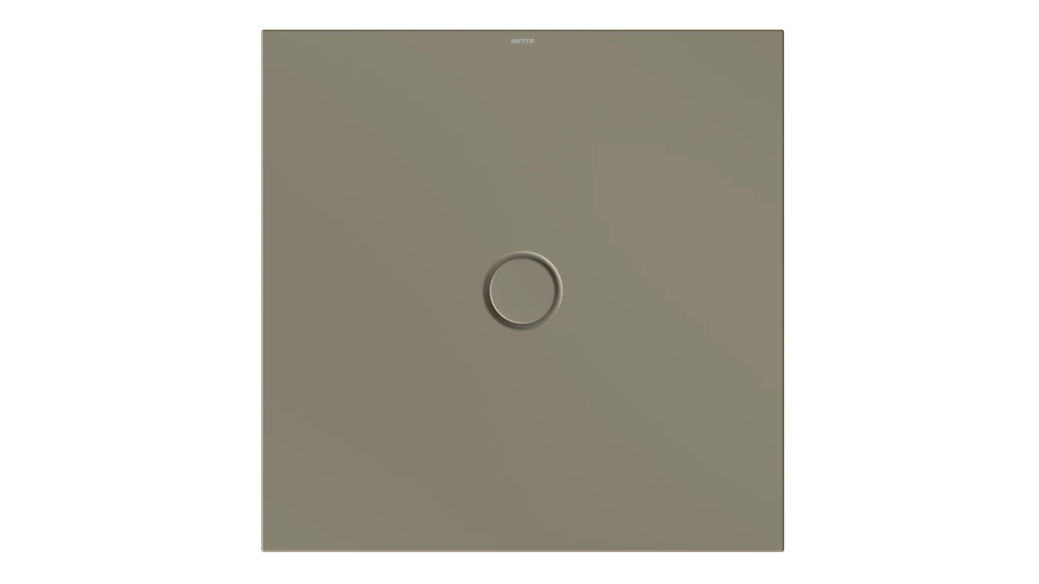 Bette quadrat Duschwanne „BetteFloor“ 900 × 900 mm ohne Oberflächenbeschichtung, mit BetteGlasur Plus, ohne Wannenträger, in Graphite