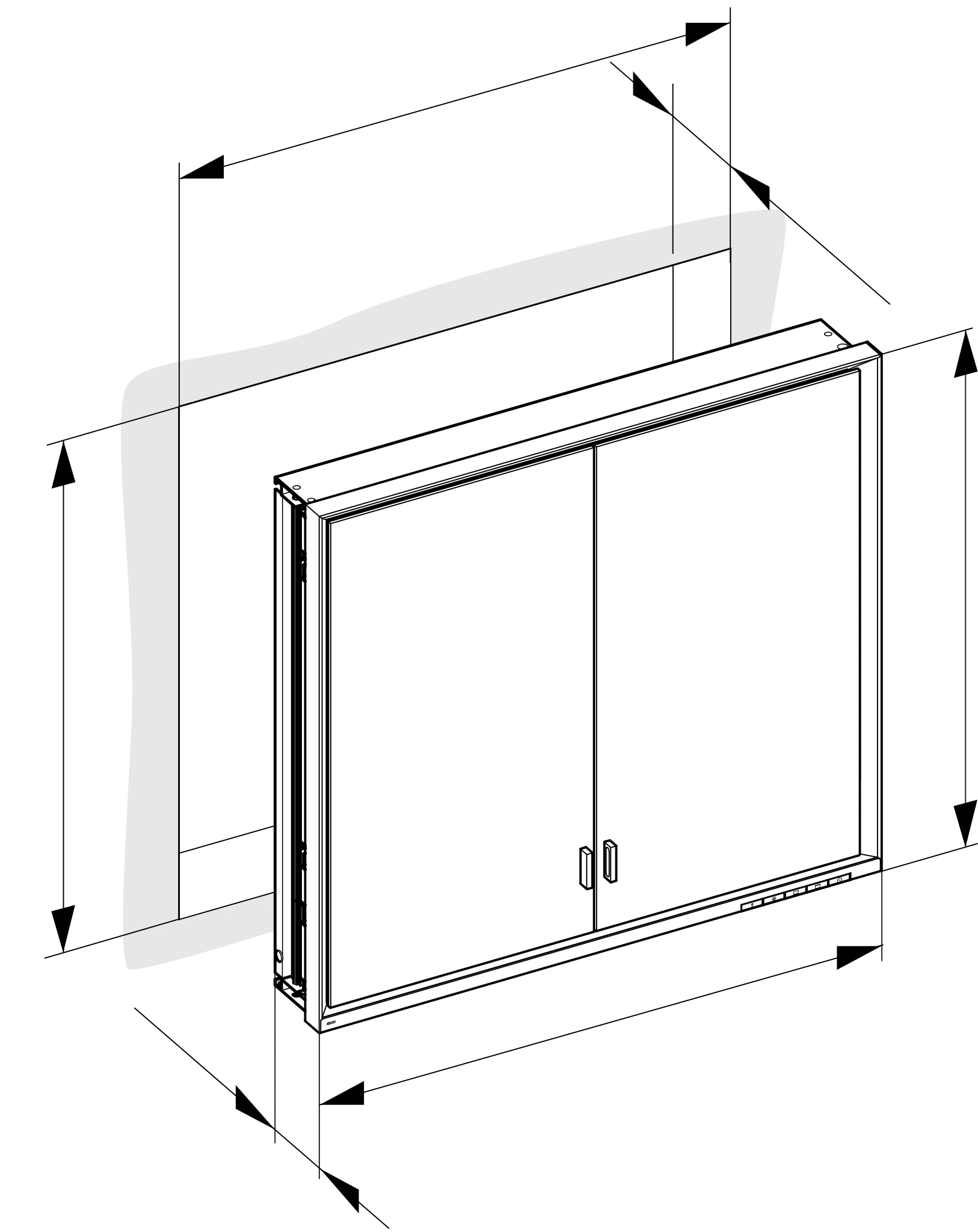 KEUCO Spiegelschrank „Royal Lumos“ 80 × 73,5 × 13 cm
