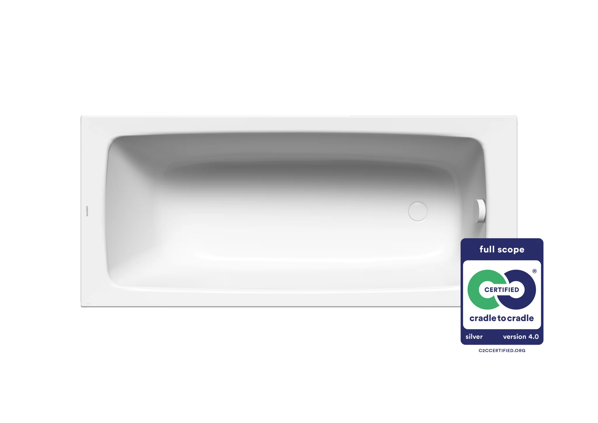 Kaldewei CAYONO Badewanne, alpinweiß, 1600x700 mm, 400 mm tief